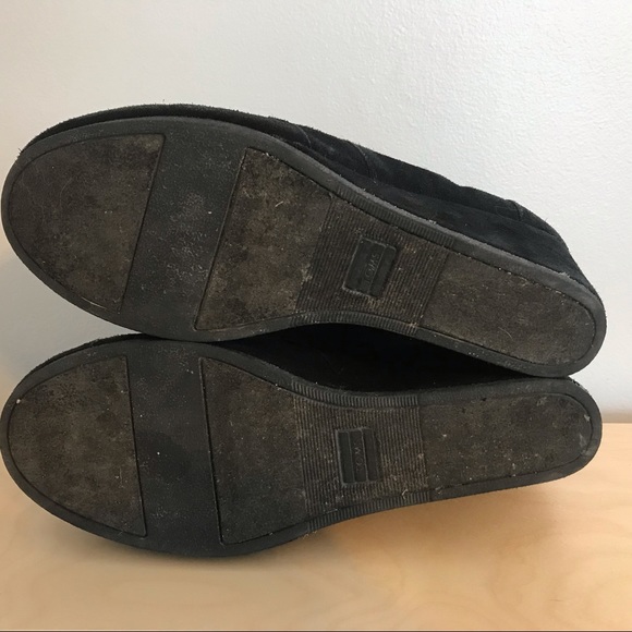 Black Suede Toms Desert Wedge Bootie - Picture 6 of 6